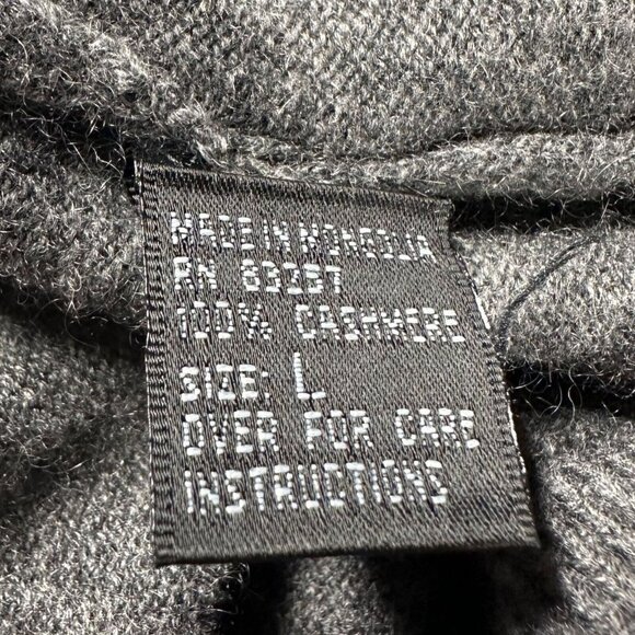 Forte Cashmere Charcoal 100% Cashmere Mock Turtleneck Sweater Womens Sz L Large - Picture 7 of 7